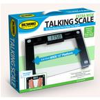 JB5824 Jobar Talking Scale (15"L x12"x 1"H Platform, 550 Lbs Weight Capacity, 8mm Tempered Glass)