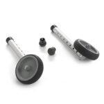 6271 INVACARE 5" Wheel Kit w/ Glide Tips for Folding Walkers