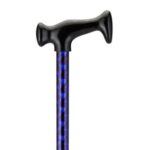 2029 Nova Straight Handle Adjustable Cane Black & Blue