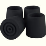 40023BK Nova Rubber Walker Tip Black (4200 Models) Pair