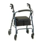 4202CBL Nova GetGo Classic 4-Wheel Walker with Seat (300 Lbs Weight Capacity) BLUE