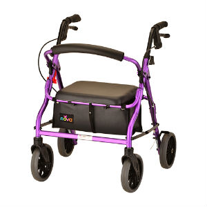4218PL Nova Zoom-Wheel Walker. 18" High Seat 8" Wheels PURPLE