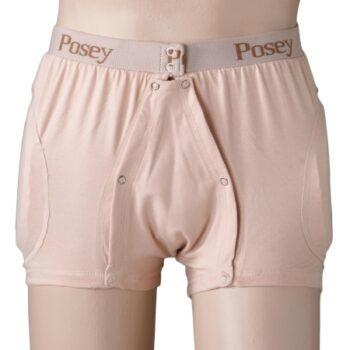 6017S Posey Incontinence Hipsters Hip Protector with Pull Down Front Small