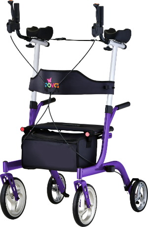 4801PL Nova Phoenix Rise UP Rollator 2.0, 300 Lbs Weight Capacity, Purple