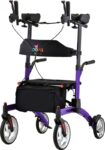 4802PL Nova Dragon Fold & Go Rise UP Rollator,Folding,300 Lbs Weight Capacity, Purple