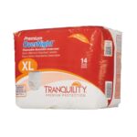 2117BAG Tranquility Premium OverNight Disposable Heavy Absorbency Underwear X-Large (48"-66") Bag of 14