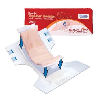 2070BAG Tranquility TopLiner Booster Pad Heavy Absorbency 4"x14",Bag of 25