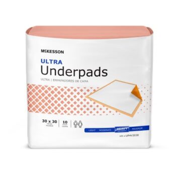 UPHV3030 McKesson Heavy Absorbency Disposable Underpad 30"x30" Case of 100