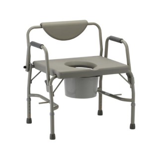 8583 Nova Heavy Duty Commode with Extra-Wide Seat Drop-Arm (500 Lbs Weight Capacity)