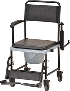 8805 Nova Commode Mobile with Drop Arm and Padded Seat (250 Lbs Weight Capacity)
