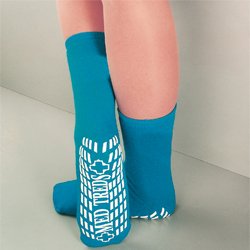 7129 Slipper Socks MedTreds® One Size Fits Most Gray Mid-Calf