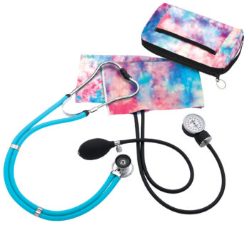 A2-CCS Prestige Aneroid & Sprague Stethoscope Combination - Tie Dye Cotton Candy Sky