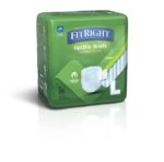 FITPLUSLG Medline FitRight Plus Adult Incontinence Briefs, Size L, for Waist Size 42"-