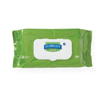 MSC263954 Medline Aloe TouchPersonal Care Wipes Pack of 100 (Fragrance-Free)