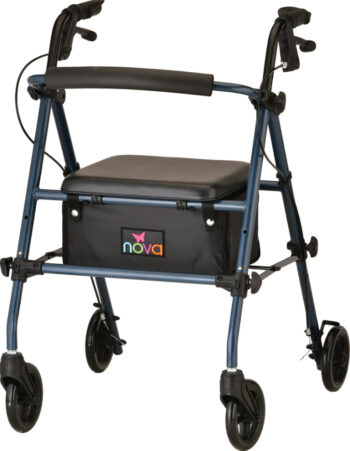 4205BL Nova Journey 4-Wheel Walker Blue