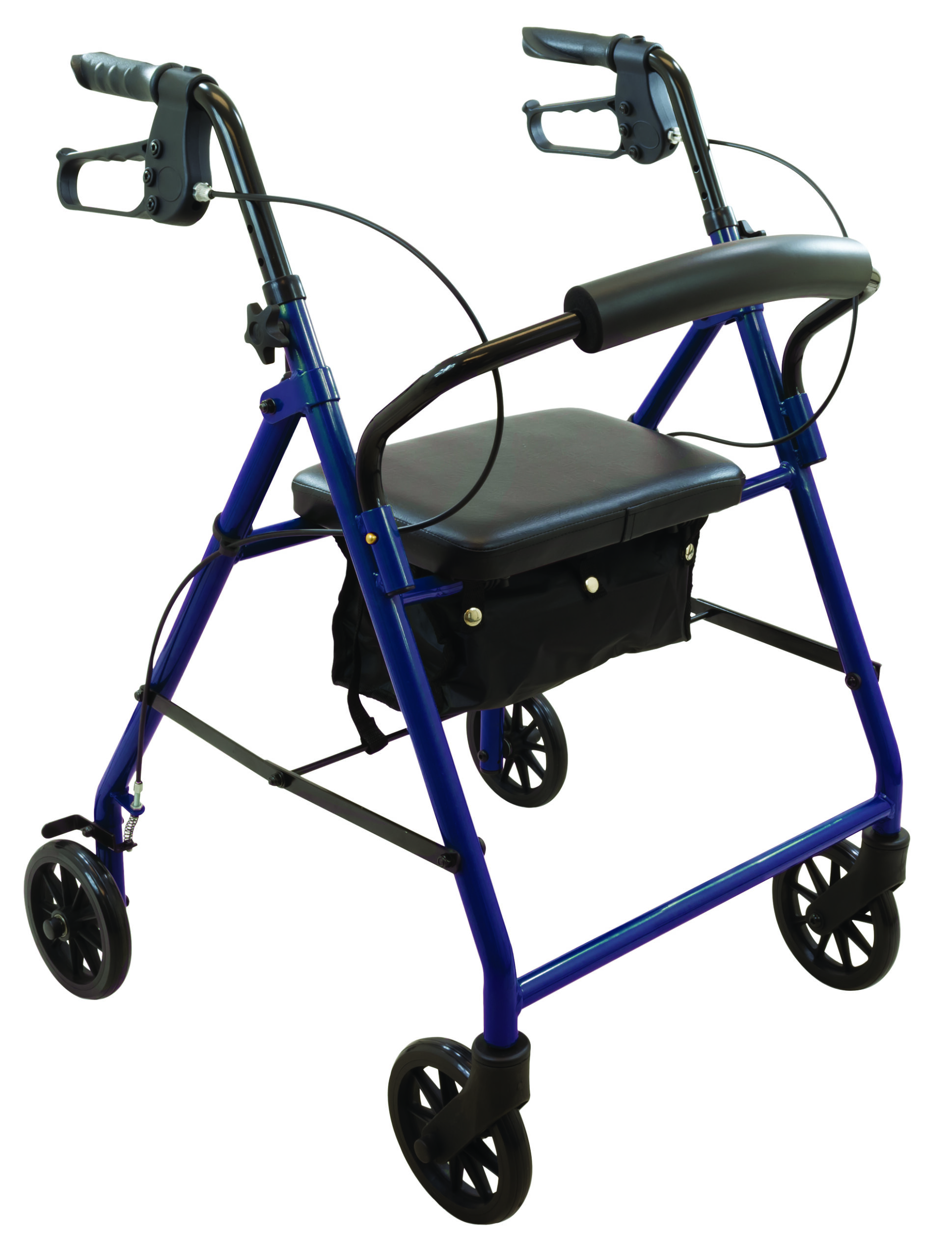 ProBasics Steel Rollator with Curved Back Rest, Blue RLS6BL DME, Rollators