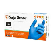 5744-01 Medisca Safe-Sense PF Nitrile Exam Gloves Large Box of 100 (KG-1101)