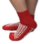 MDT211218SI Medline Gripper Safety Socks Small (Red)
