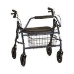 4216BL Nova Mighty Mack Heavy Duty 4-Wheel Walker BLUE (500 Lbs Weight Capacity)
