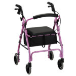 4202CPK Nova GetGo Classic 4-Wheel Walker with Seat (300 Lbs Weight Capacity) PINK