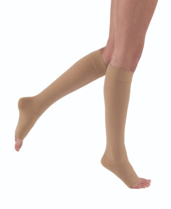 114626 Jobst Relief Knee 20-30mmHg Medium OT Compression Stockings, Beige