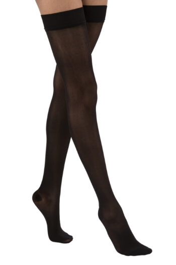 117230 Jobst Ultrasheer Thigh-High Compression Stockings 8-15mmHg Silky Black Medium